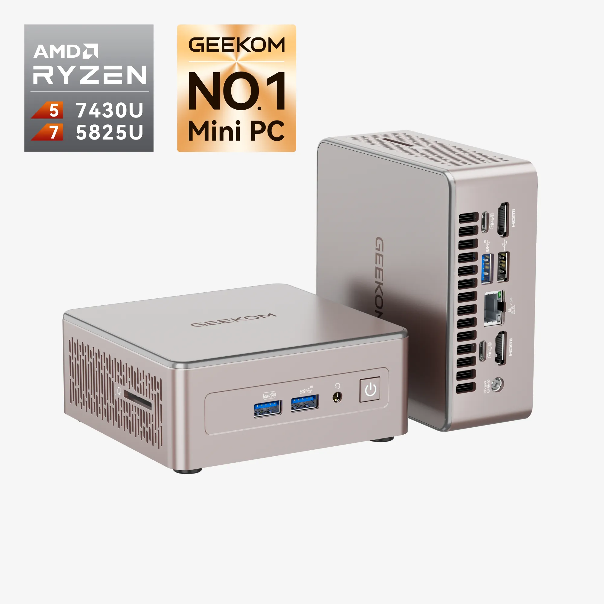 【NEW】GEEKOM A5 2025 Edition Mini PC AMD Ryzen™ 5 7430U or Ryzen™ 7 5825U
