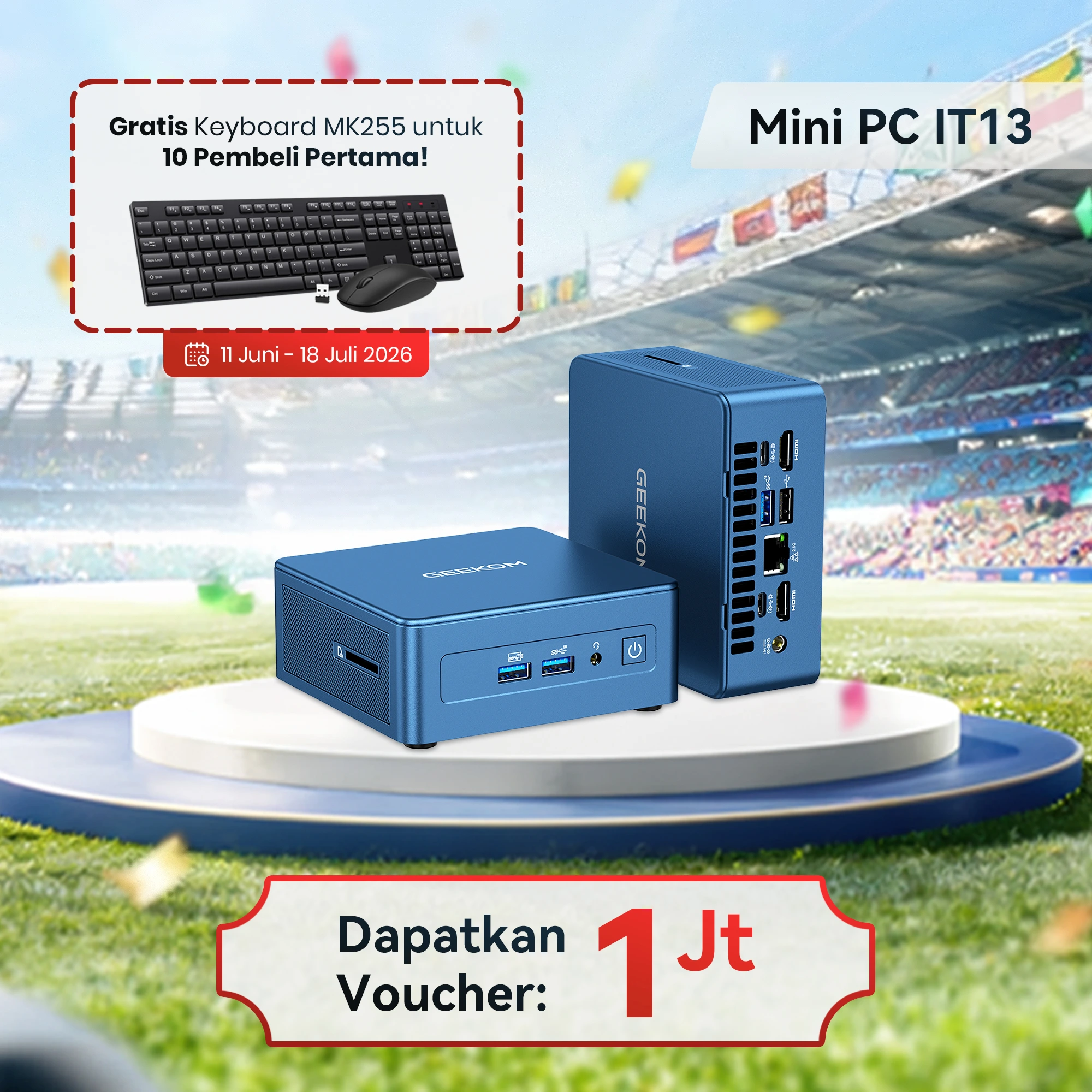 Mini Pc Gaming GEEKOM IT13 Fifa World Cup 2026