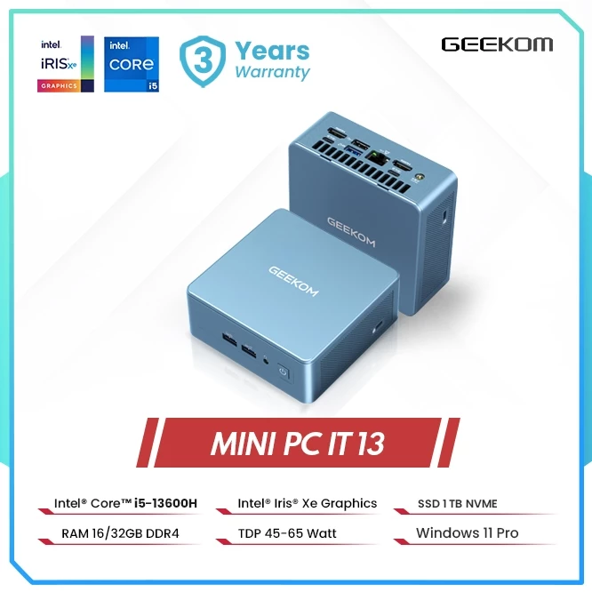 Mini Pc Gaming GEEKOM IT13 Intel Core i5 13600H