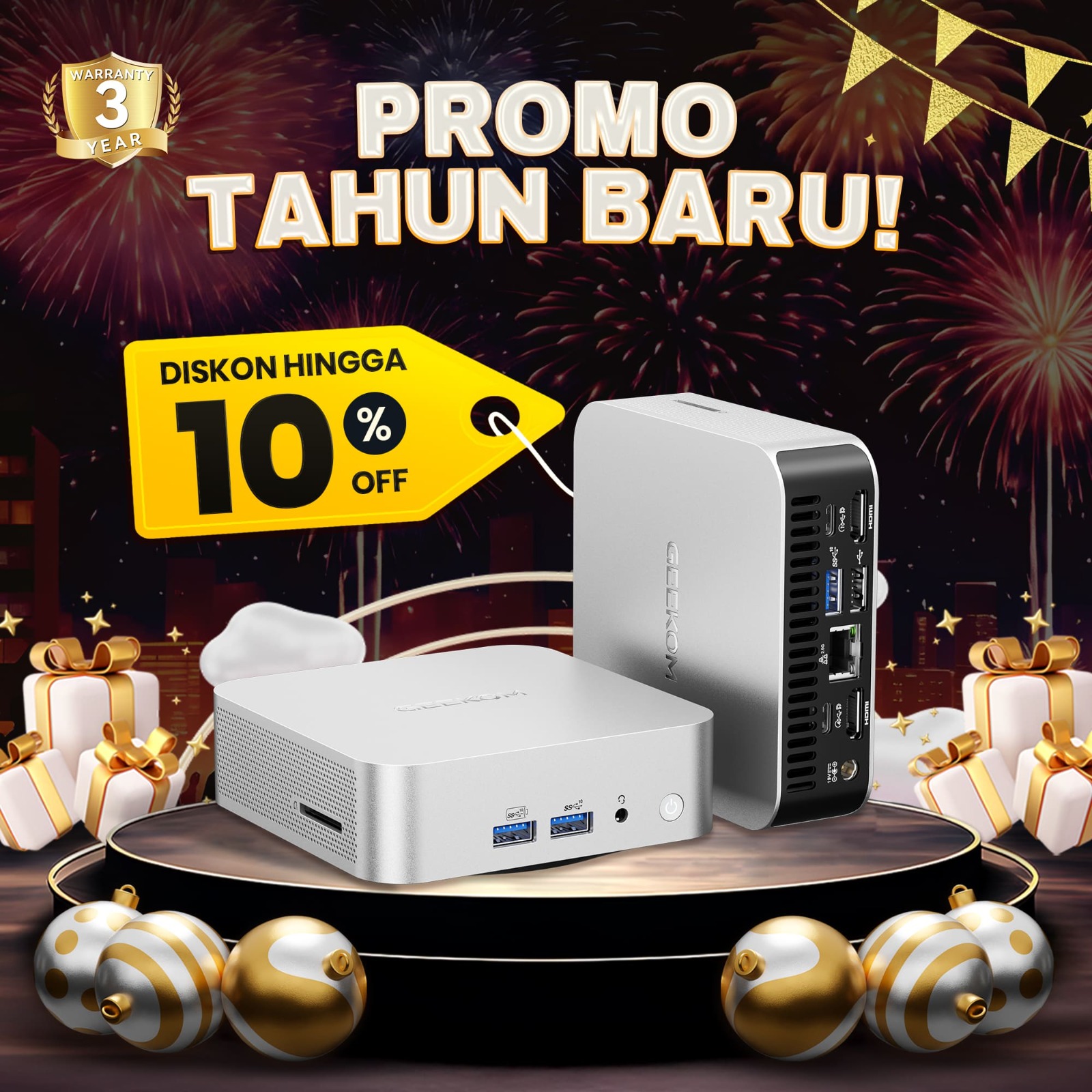 ⚡FLASH SALE⚡GEEKOM A8 AI Mini PC AMD Ryzen™ 9 8945HS | Ryzen™ 7 8745HS