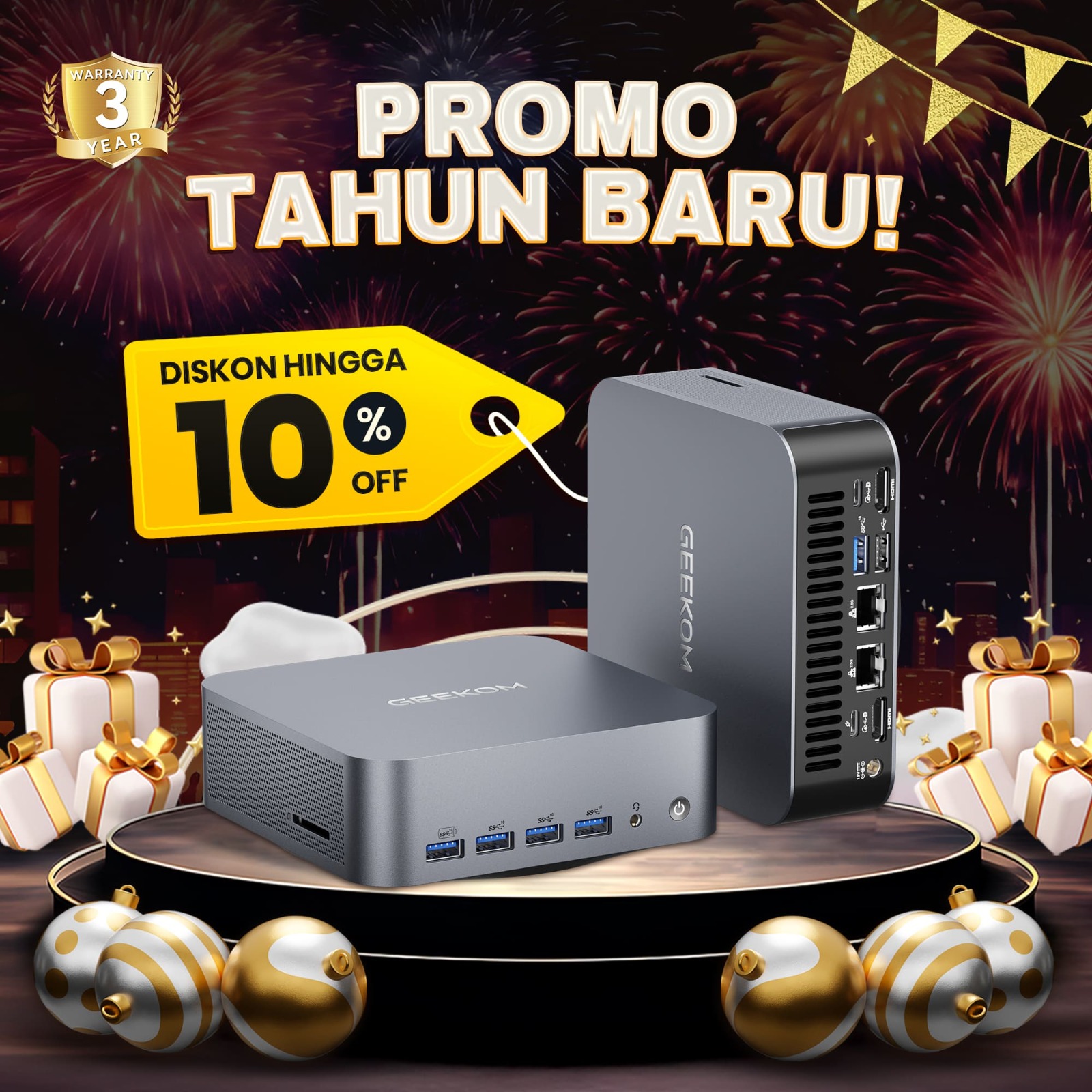 ⚡FLASH SALE⚡GEEKOM GT1 Mega AI Mini PC Intel® Core™ Ultra 9 185H