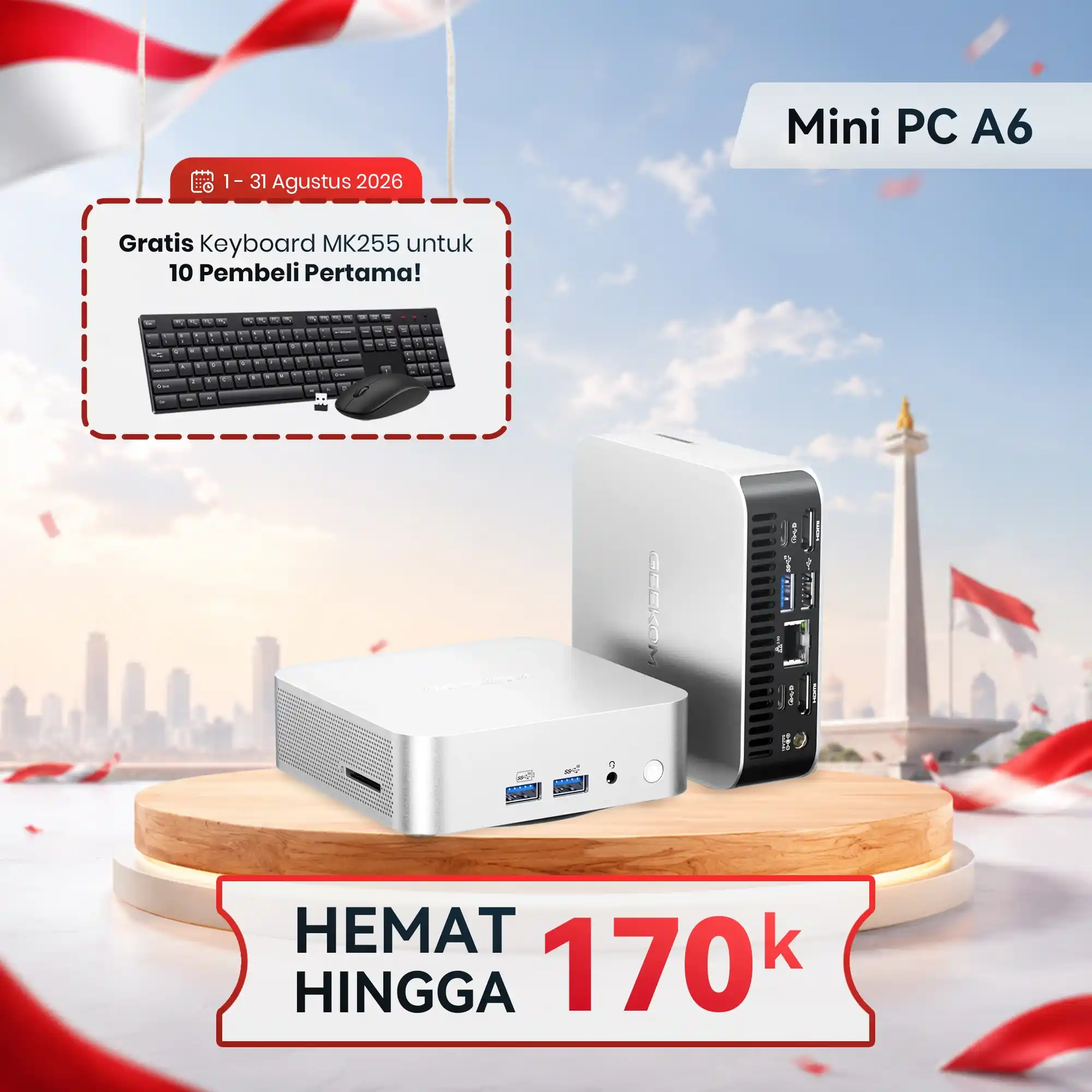 GEEKOM A6 Mini PC AMD Ryzen™ 7 6800H