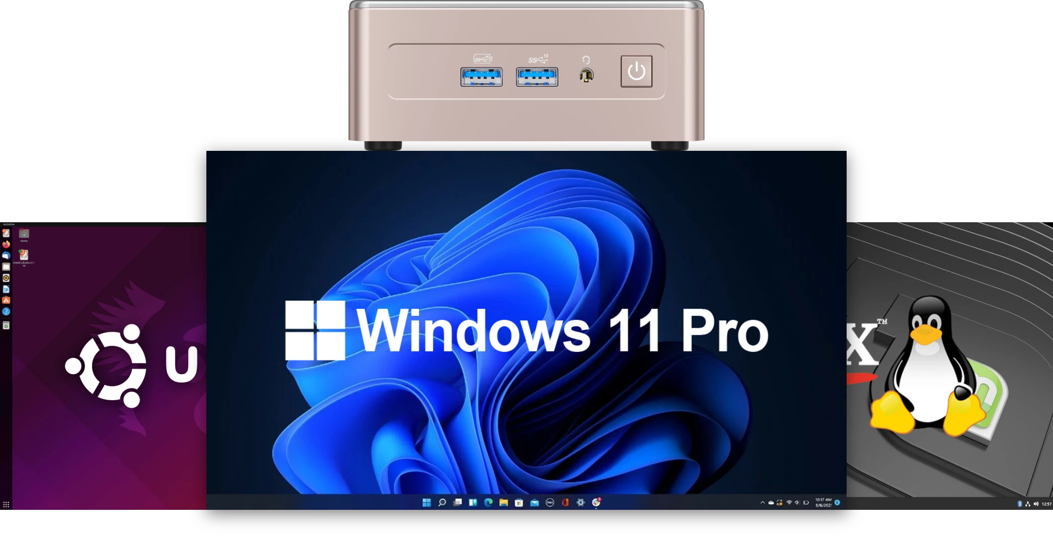 our mini PCs also support multiple operating systems