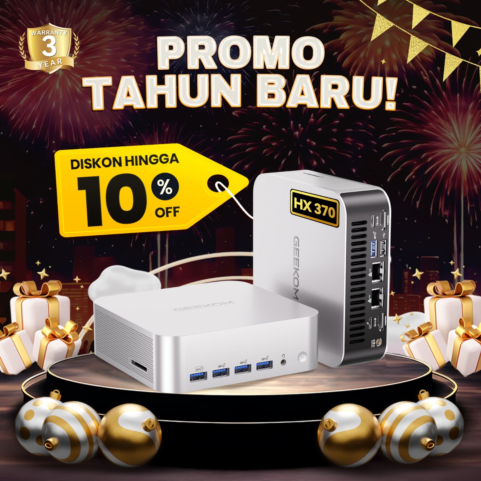 ⚡FLASH SALE⚡GEEKOM A9 Max AI Mini PC AMD Ryzen AI 9 HX 370