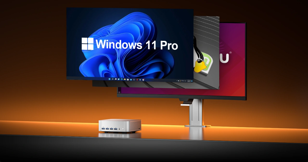 GEEKOM A8 Max Mini PC can support Windows,Ubuntu and Linux OS