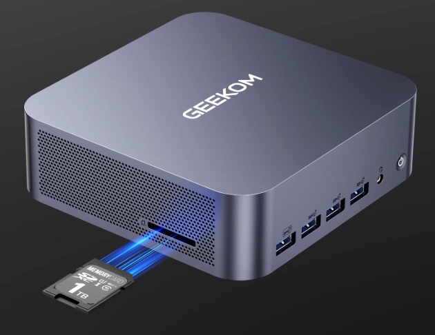 GEEKOM GT2 Mega AI Mini PC with SD Card Reader