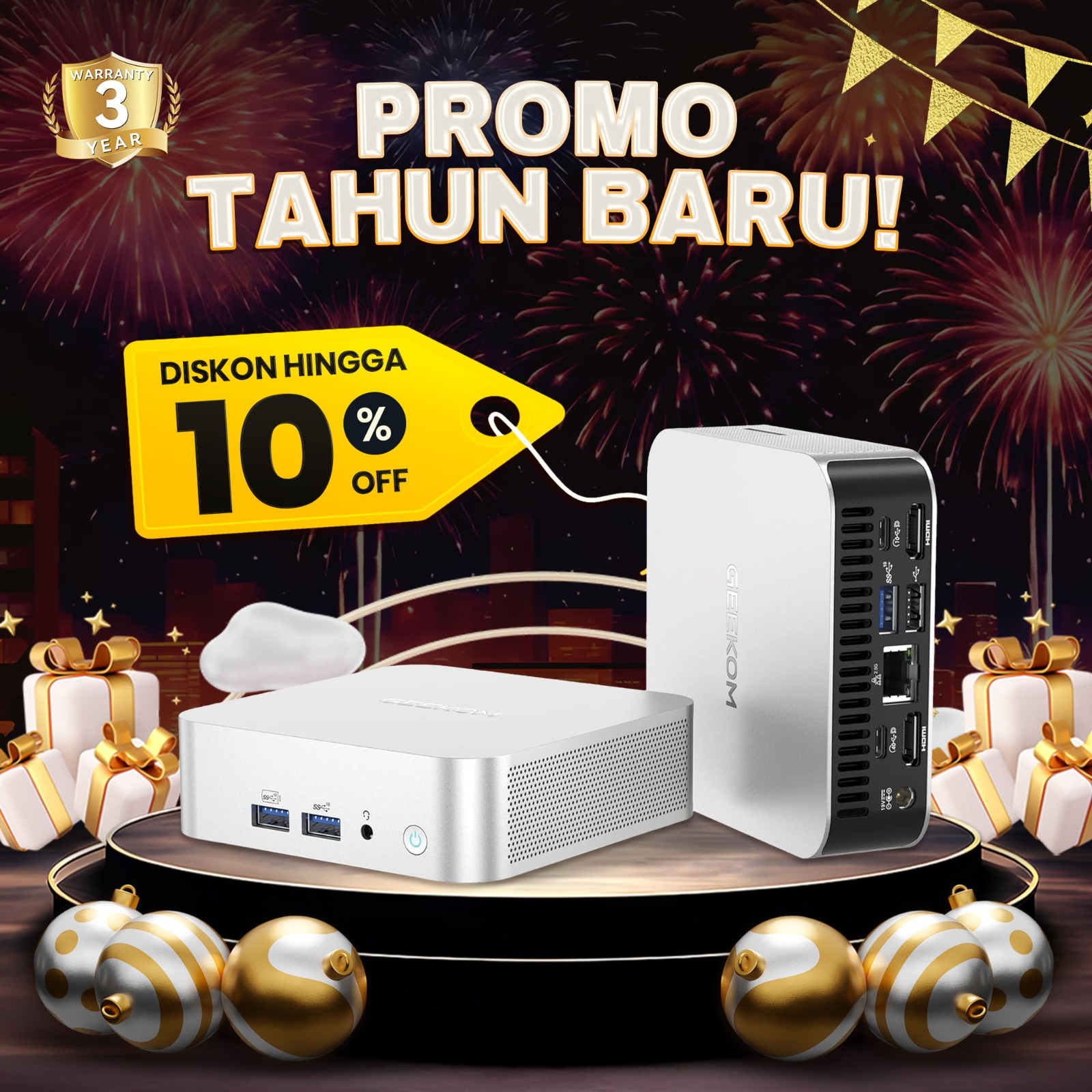 ⚡FLASH SALE⚡GEEKOM A7 MAX Mini PC Gaming AMD Ryzen 9 7940HS