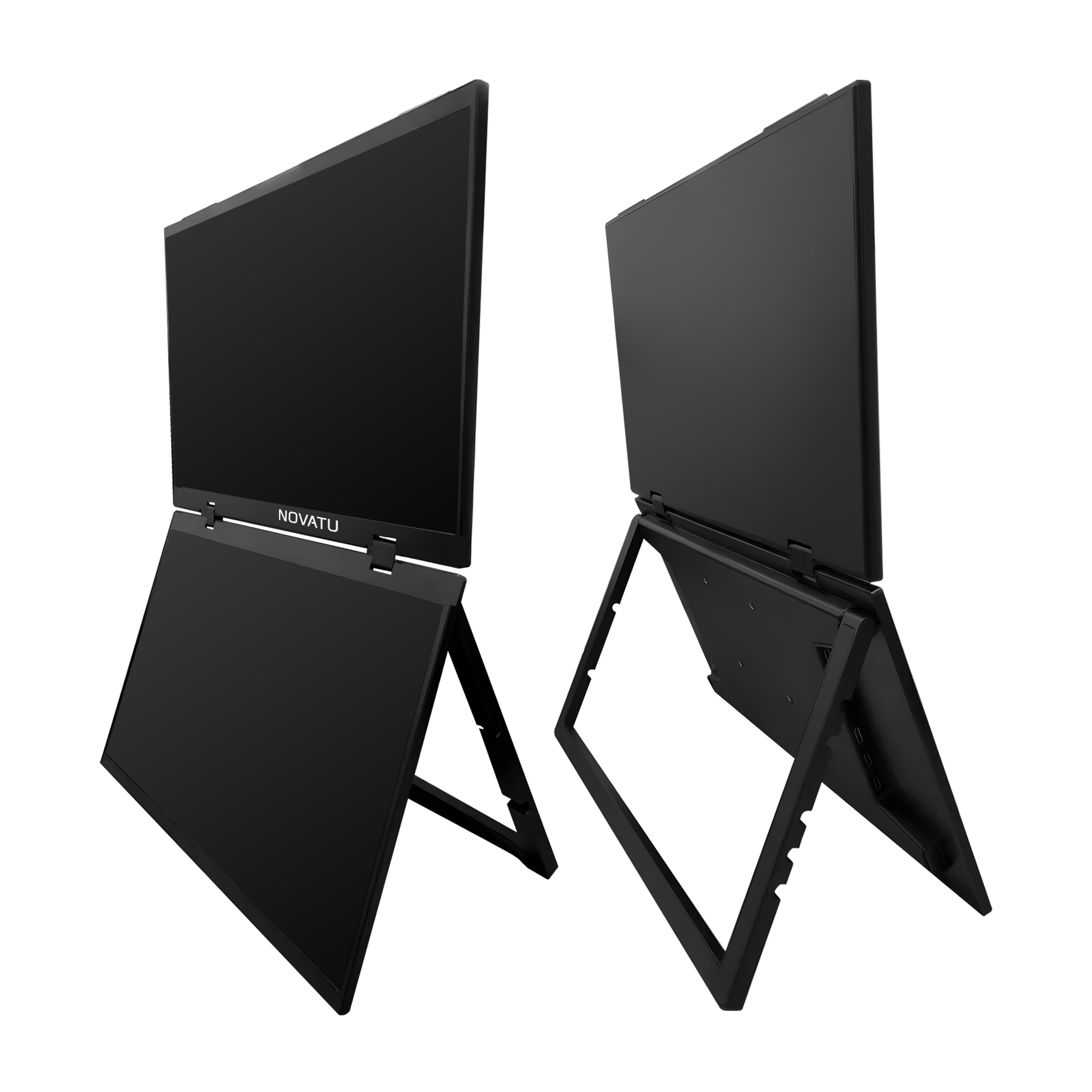 Monitor Portable Novatu 15.6 Inch Dual LCD Screen, 178 degree full viewing angle Ultra Slim light design